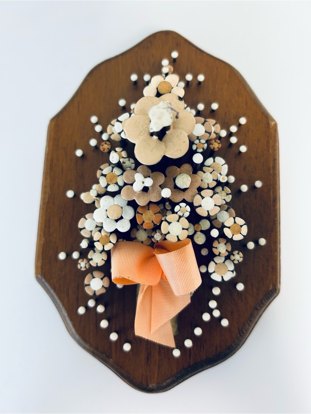 Pol-O-Craft Vintage 1977 3D Nail Art “Nails In Bloom” Floral Hanging Wall Plaque